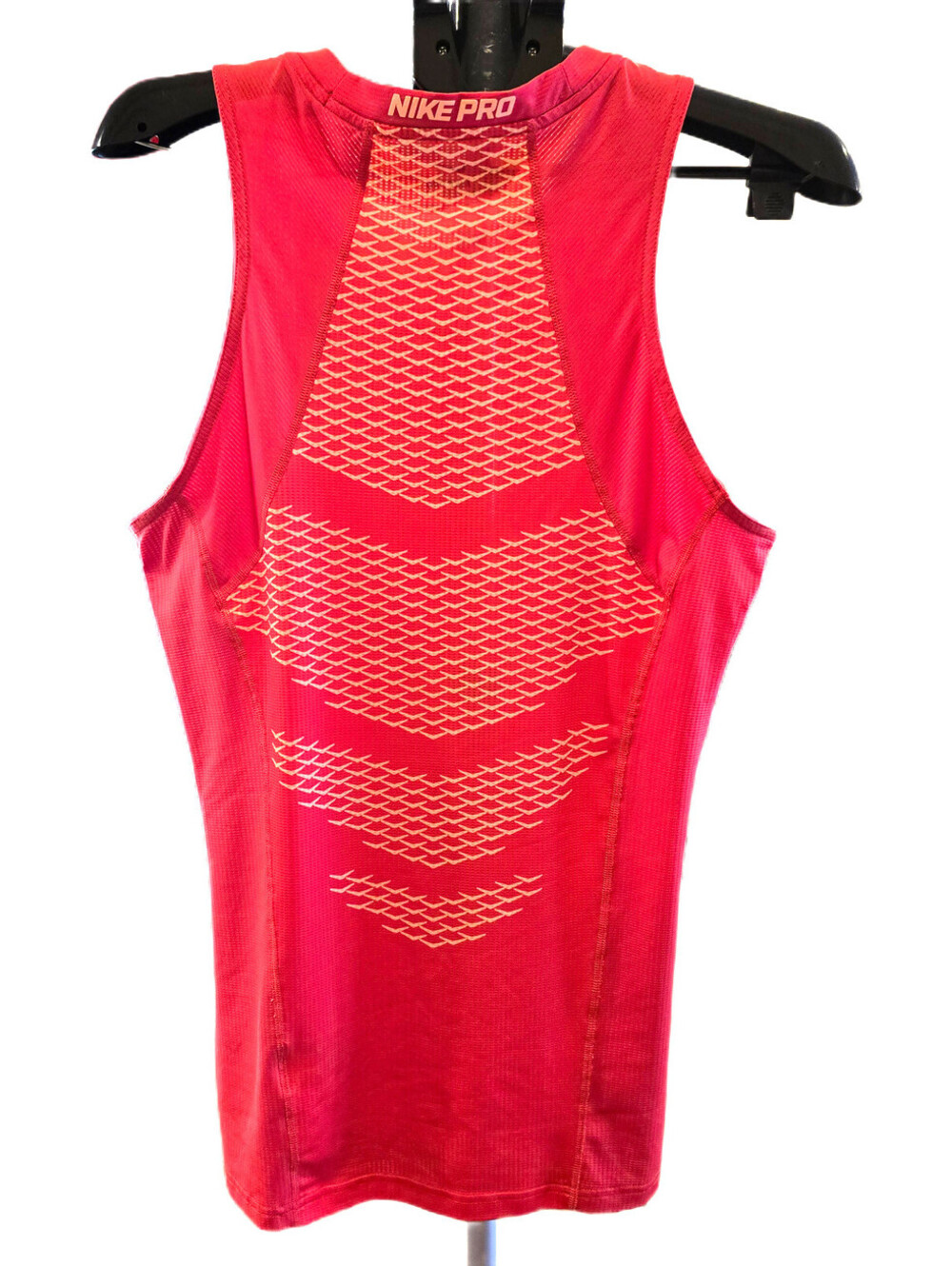 Nike Pro Hypercool Mens Small Orange Fitted Sleeveless Training Tank 932395-602
